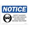 Signmission OSHA, Glasses W/ Side Shields, 10in X 7in Rigid Plastic, 10" W, 7" H, Landscape, OS-NS-P-710-L-18196 OS-NS-P-710-L-18196 - alternate 1